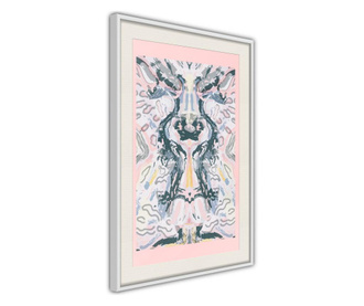 Tablou poster Artgeist, Mirror Reflection, Rama alba tip passe-partout, 20 x 30 cm