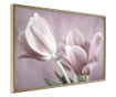 Tablou poster Artgeist, Pastel Tulips I, Rama aurie, 45 x 30 cm
