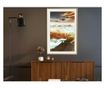 Tablou poster Artgeist, Mountain Land, Rama aurie tip passe-partout, 30 x 45 cm