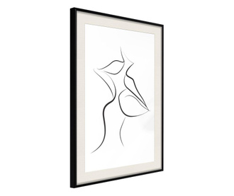 Tablou poster Artgeist, Passionate Closeness, Rama neagra tip passe-partout, 20 x 30 cm