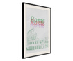 Tablou poster Artgeist, Pastel Rome, Rama neagra tip passe-partout, 40 x 60 cm