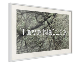 Tablou poster Artgeist, Nature, Rama alba tip passe-partout, 90 x 60 cm