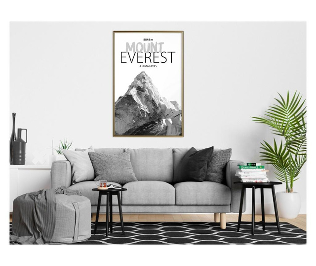 Tablou poster Artgeist, Peaks of the World: Mount Everest, Rama aurie, 30 x 45 cm