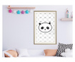 Tablou poster Artgeist, Panda and Friends, Rama aurie tip passe-partout, 30 x 45 cm