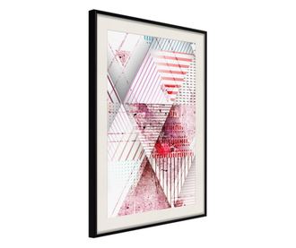 Tablou poster Artgeist, Patchwork II, Rama neagra tip passe-partout, 20 x 30 cm
