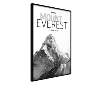 Tablou poster Artgeist, Peaks of the World: Mount Everest, Rama neagra, 20 x 30 cm