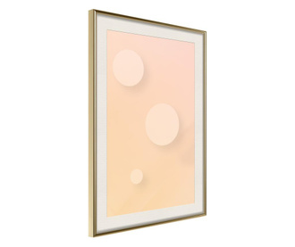 Tablou poster Artgeist, Pastel Closeness, Rama aurie tip passe-partout, 20 x 30 cm