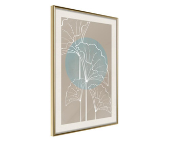 Tablou poster Artgeist, Miraculous Plant, Rama aurie tip passe-partout, 20 x 30 cm