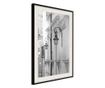 Tablou poster Artgeist, Old Town"s Charm, Rama neagra tip passe-partout, 40 x 60 cm