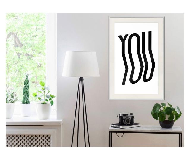 Tablou poster Artgeist, Only You, Rama alba tip passe-partout, 30 x 45 cm