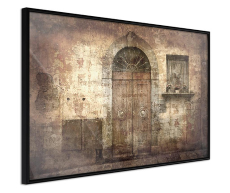 Tablou poster Artgeist, Mysterious Door, Rama neagra, 90 x 60 cm