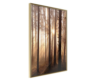 Tablou poster Artgeist, Morning in the Forest, Rama aurie, 40 x 60 cm