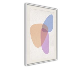 Tablou poster Artgeist, Pastel Sets II, Rama alba tip passe-partout, 30 x 45 cm