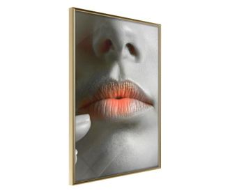 Tablou poster Artgeist, Ombre Lips, Rama aurie, 40 x 60 cm