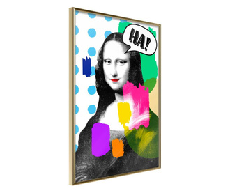 Tablou poster Artgeist, Mona Lisa"s Laughter, Rama aurie, 40 x 60 cm