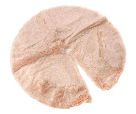 Fusta brad Craciun Premium din blana Vulpe, covoras brad, roz, 120 cm