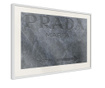 Tablou poster Artgeist, Prada (Grey), Rama alba tip passe-partout, 90 x 60 cm