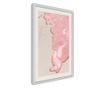 Tablou poster Artgeist, Pink River, Rama alba tip passe-partout, 30 x 45 cm