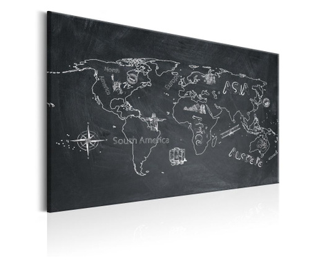 Kép artgeist - world map: travel broadens the mind - 60 x 40 cm