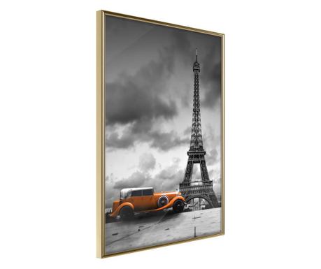 Tablou poster Artgeist, Under the Eiffel Tower, Rama aurie, 20 x 30 cm