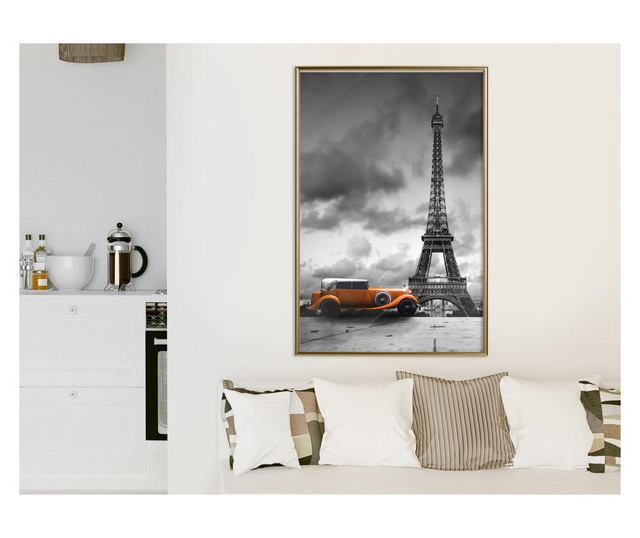 Tablou poster Artgeist, Under the Eiffel Tower, Rama aurie, 20 x 30 cm