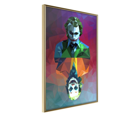 Tablou poster Artgeist, Two Faces of a Villain, Rama aurie, 20 x 30 cm