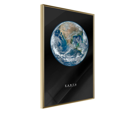 Tablou poster Artgeist, The Solar System: Earth, Rama aurie, 20 x 30 cm