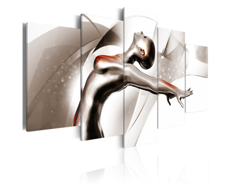 5 kép artgeist - gold dance: she - 200 x 100 cm