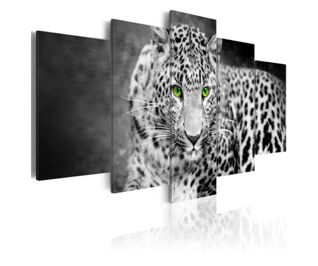Картина Artgeist - Leopard - black&white - 100 x 50 см