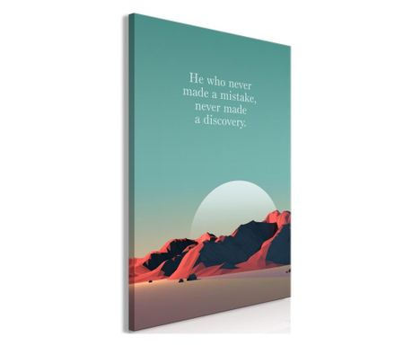 Slika Artgeist - He Who Never Made a Mistake, Never Made a Discovery (1 Part) Vertical - 40 x 60 cm