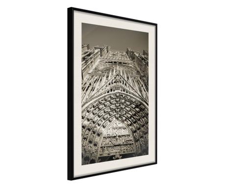 Poster Artgeist - Paris Monument - Crni okvir s paspartuom - 30 x 45 cm