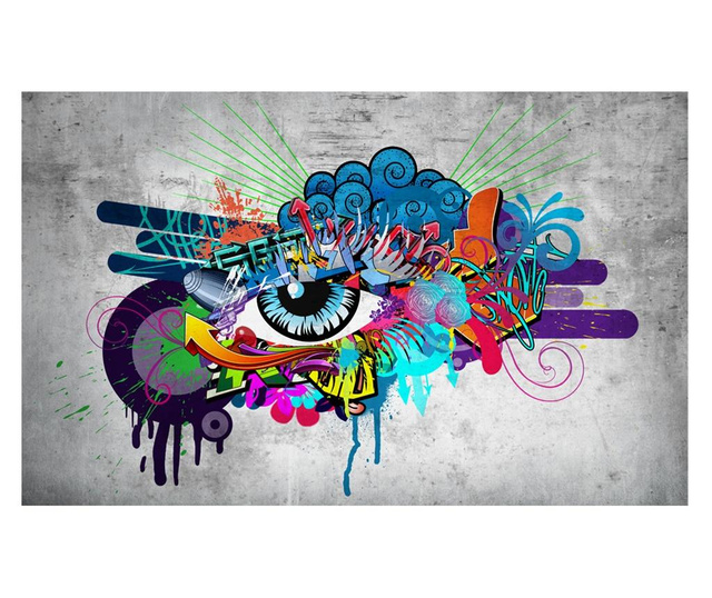 Фототапет Artgeist - Graffiti eye - 150 x 105 см  150x105 cm