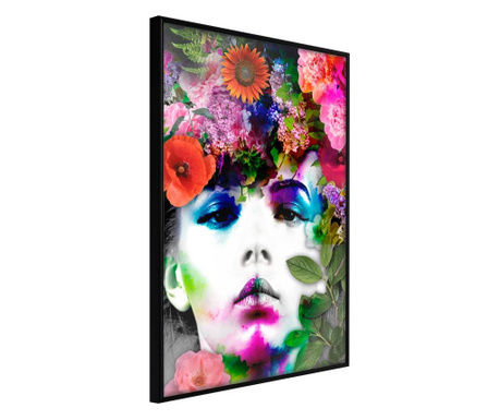 Plakát Artgeist - Flower Coronet - Fekete keret - 20 x 30 cm