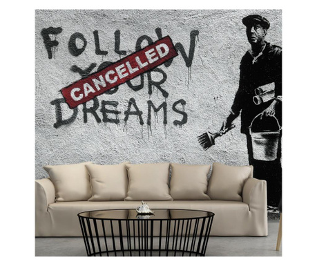 Stenska poslikava Artgeist - Dreams Cancelled (Banksy) - 100 x 70 cm  100x70 cm