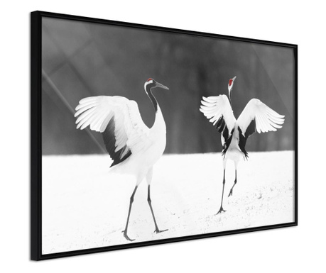 Плакат Artgeist - Bird Date - Черна рамка - 45 x 30 cm