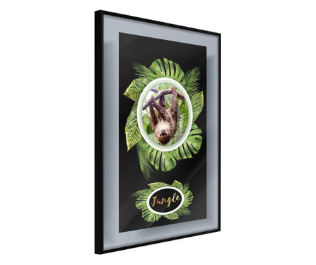 Плакат Artgeist - Greetings from the Jungle - Черна рамка - 30 x 45 cm