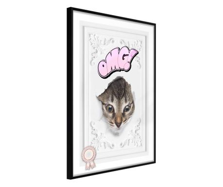 Плакат Artgeist - Peek-a-Boo - Черна рамка - 30 x 45 cm
