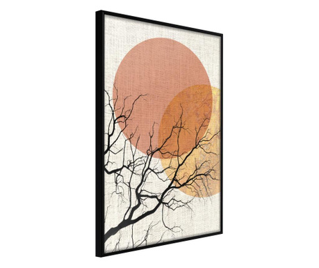 Плакат Artgeist - Gloomy Tree - Черна рамка - 30 x 45 cm