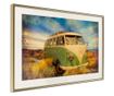 Plakat Artgeist - Hippie Van I - Zlat okvir s passe-partout - 60 x 40 cm