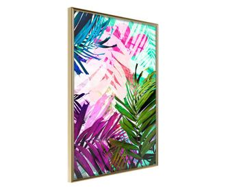 Plakat Artgeist - Vibrant Jungle - Zlat okvir - 40 x 60 cm