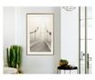 Plakat Artgeist - Bridge Disappearing into Fog - Zlat okvir s passe-partout - 30 x 45 cm