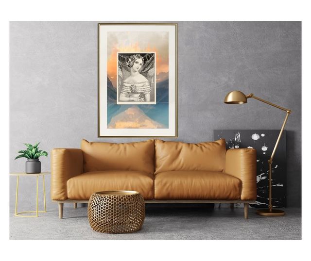Plakat Artgeist - Beauty from Centuries Ago - Zlat okvir s passe-partout - 30 x 45 cm