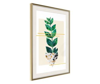 Plakat Artgeist - Perfectly Divided - Zlat okvir s passe-partout - 30 x 45 cm