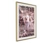 Plakat Artgeist - Angels in Love - Zlat okvir s passe-partout - 30 x 45 cm
