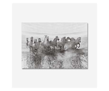 Tablou canvas Herd Of Horses, Printly, 100x70 cm