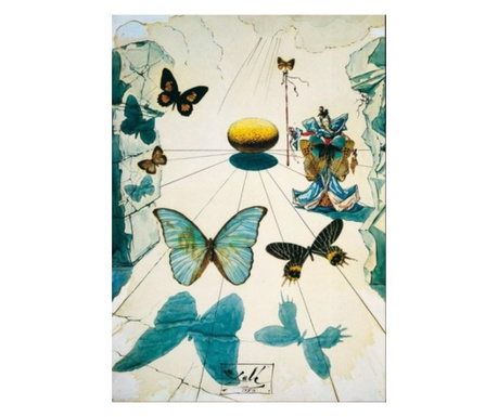 Vászonkép printly, reprodukció dali, butterflies, 70 cm x 100 cm