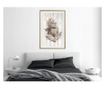 Plakat Artgeist - Winged Baby - Zlat okvir s passe-partout - 30 x 45 cm