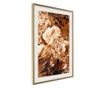 Plakat Artgeist - Bouquet in Sepia - Zlat okvir s passe-partout - 20 x 30 cm