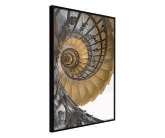 Faldekoráció - winding way down - fekete keret - 40 x 60 cm
