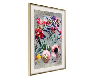 Plakat Artgeist - Scattered Flowers - Zlat okvir s passe-partout - 40 x 60 cm